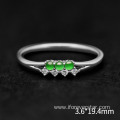 Sun Green Color Icy Jadeite Engagement Ring